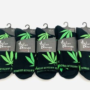 5 Pairs Green Leaf Arthur George Robert Kardashian